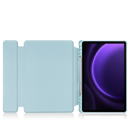 Etui 360 i KLAWIATURA do Samsung Galaxy Tab S9/ S9 FE/ S10 FE 10.9 na Rysik, niebieskie