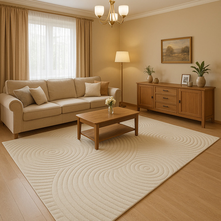 Dywan 160x230 do salonu pętelkowy duży japandi nowoczesny ciężki gruby POLO, szary