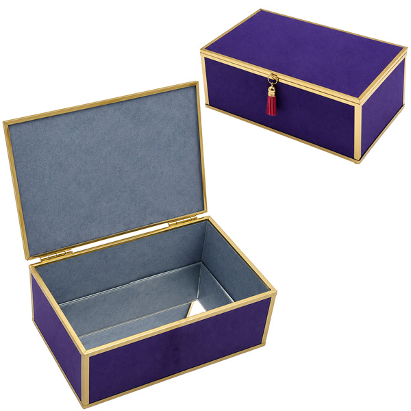 Szkatułka na biżuterię 18x13x7 cm 4ASS CLR Purple