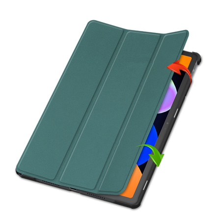 Puzdro Smart na Lenovo Idea Tab 11 2025 s klapkou, zelené - ochranné so stojanom