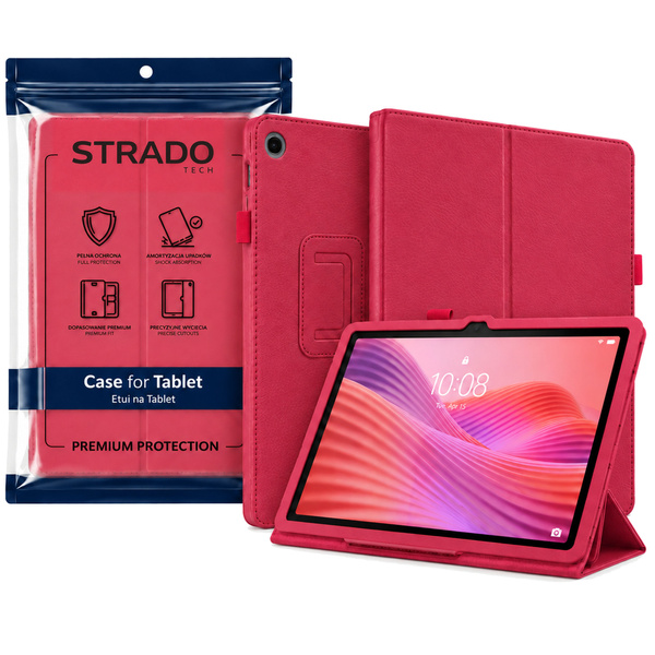Etui do Lenovo Tab 10.1 2025 TB311FU TB311XU ZAEH0040PL z klapką - ciemnoróżowe