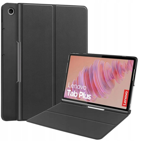 Puzdro Smart s klapkou na Lenovo Tab Plus 11, čierne - ochranné so stojanom