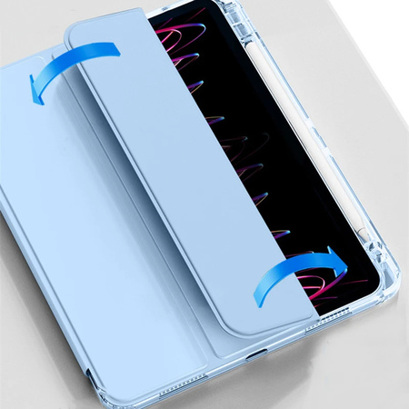 Hard Crystal case with stylus holder for Apple iPad 10.9 10 GEN 2022 / iPad 11 A16 11GEN 2025 - Blue