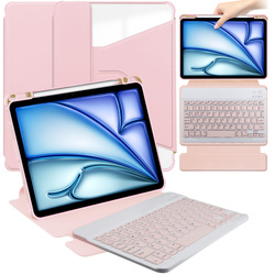 Etui z klawiaturą 360 do iPad Air 13 M4/ M3/ M2 2026/ 25/ 24 ochronne różowe