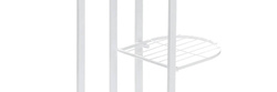 Standing metal flower pot for 6 flower pots - white