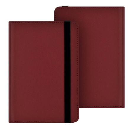 Skórzane etui z uchwytem do Kindle 11/10 Paperwhite 1/2/3/4 Inkbook, czerwone