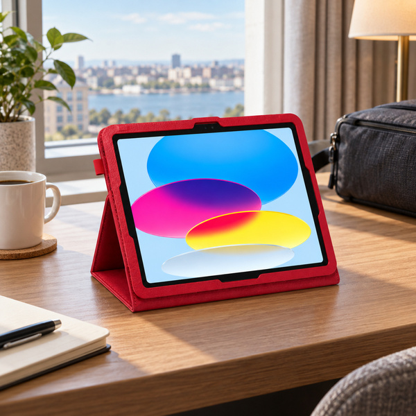 Etui obrotowe do Apple iPad 10.9 2022 gen 10 iPad 11 A16 2025 gen 11 - czerwone