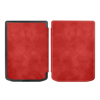 Etui Smart do Pocketbook Verse / Verse Pro 629 634, czerwone - ochronne z podstawką, dostęp do portów i przycisków