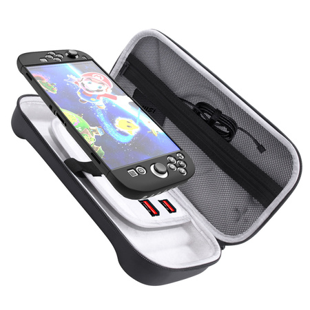 Torba etui do Nintendo Switch 2 2025 na karty kabel uchwyt wstrząsoodporna, czarna