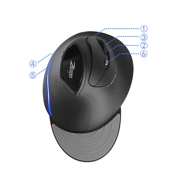 Vertikálna ergonomická bezdrôtová počítačová myš Zelotes F17 2400DPI