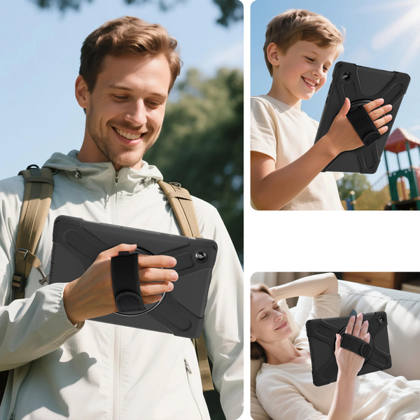 Etui do Samsung Galaxy Tab A11 Plus 10.9 2025 - Pancerne z uchwytem i paskiem