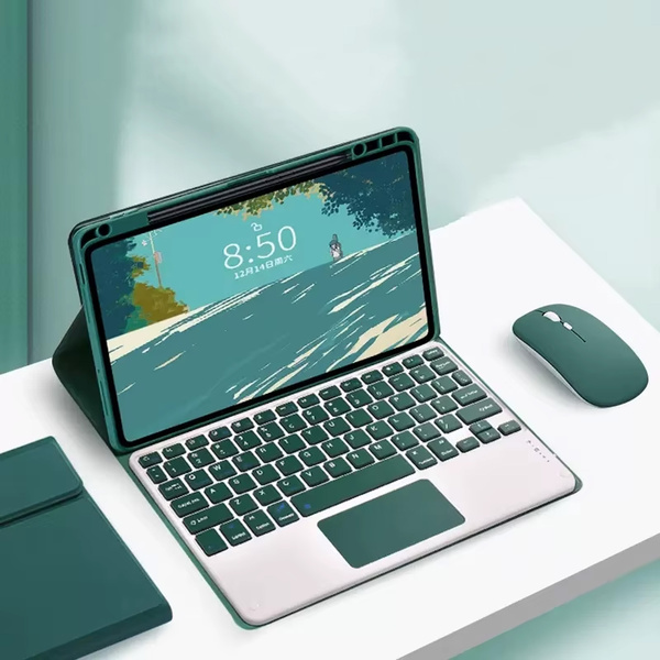 Puzdro s klávesnicou na Xiaomi Pad 7 / Pad 7 Pro 11.2 na stylus / Xiaomi Pad 7 Pro, zelené - ochranné so stojanom