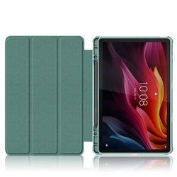 Puzdro s klapkou Clear na Lenovo Tab K11 Plus 11.45 / Lenovo K11 Plus, zelené - ochranné so stojanom