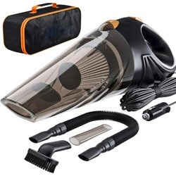 Odkurzacz samochodowy HF2001 ręczny 120W filtr HEPA końcówki kabel torba