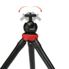 Univerzálny pružný statív tripod na telefón fotoaparát GoPro závit 1 / 4, čierny