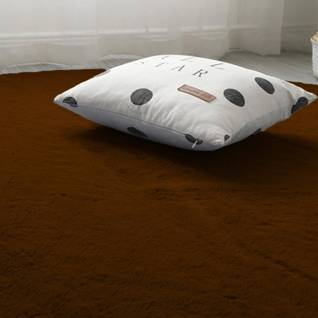 Rabbit Strado 100x100 round rug Carmel (Brown)