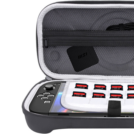 Puzdro Taška na Nintendo Switch 2 2025 na karty kábel odolná voči nárazom, čierne - ochranné so stojanom