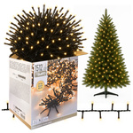 Lampki choinkowe 1512 LED białe ciepłe wewnętrzne zewnętrzne 15m TIMER IP44, białe