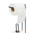 Stojan na toaletný papier čierny loft moderný držiak na 4 rolky 54 cm, čierny