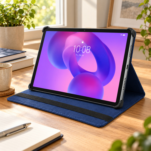 Etui obrotowe do Lenovo Idea Tab Plus 12.1 2025 TB361FU TB361ZU - granatowe