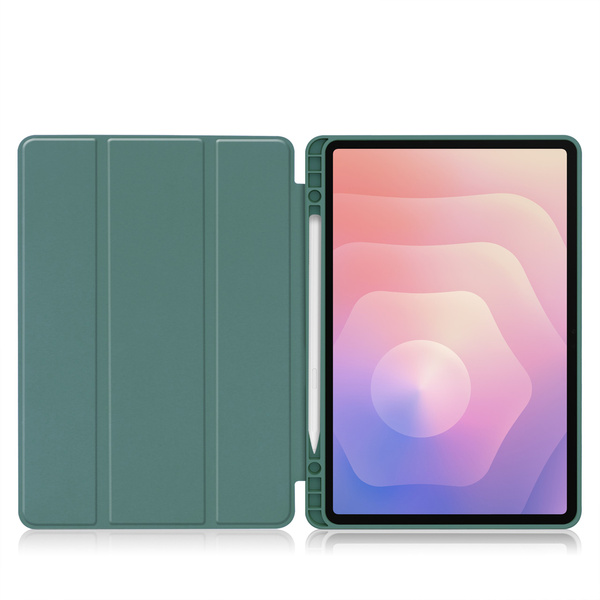 Etui Smart Pencil do Samsung Galaxy Tab S11 11 SM SMX736 z klapką, zielone - ochronne