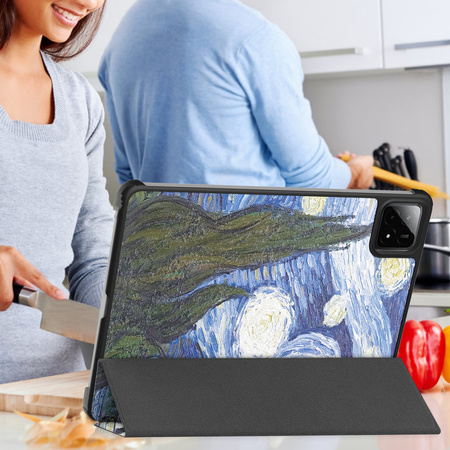 Puzdro grafické na Xiaomi Pad 7 / Pad 7 Pro 11.2 s klapkou / Xiaomi Pad 7 Pro - ochranné so stojanom