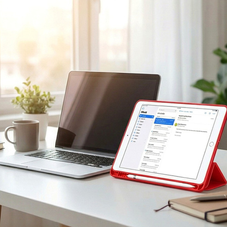Etui SMART case do Apple iPad Mini 4 5 2015/2019 z klapką wake up sleep, czerwone