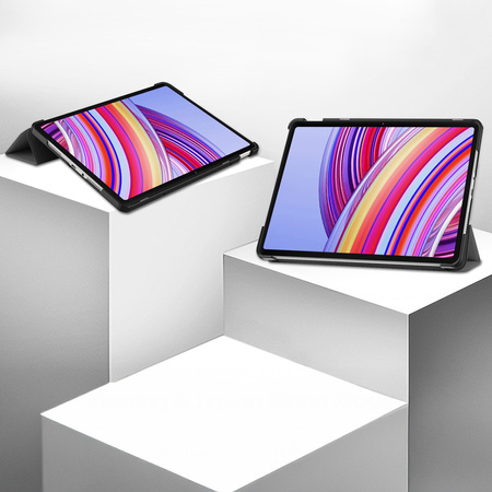Puzdro Smart na Xiaomi Redmi Pad Pro 12.1 2024 s klapkou / Redmi Pad Pro 12.1 2024, sivé - ochranné so stojanom