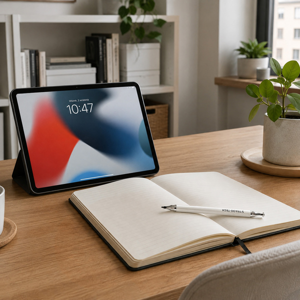Precyzyjny rysik 2w1 z długopisem stylus pen do tabletu telefonu, biały