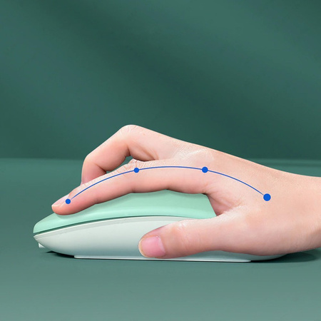 Myszka Bezprzewodowa mysz komputerowa Bluetooth 2.4G Sensor Optyczny, biała