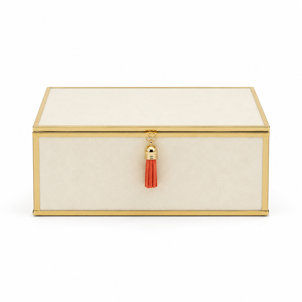 Szkatułka na biżuterię 18x13x7 cm 4ASS CLR Beige