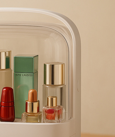 Compact casket organizer NELA for jewelry and cosmetics practical container with compartments