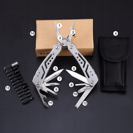 Multitool 24in1 STRADO multitool survival folding pocket knife saw knife