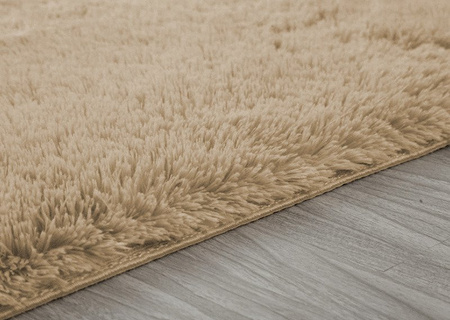 Shaggy Strado room carpet 100x150 CappuccinoCamel (Light brown)
