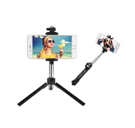 Selfie FGHGF Selfie Stick Tripod Black - selfie stick and tripod with Bluetooth remote