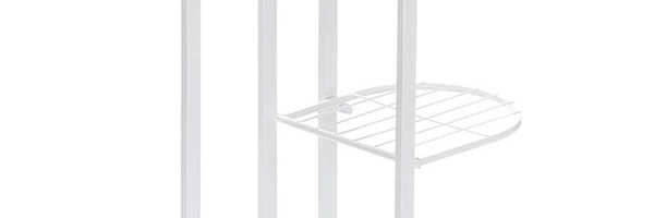Kwietnik Metalowy duży stojący stojak na kwiaty rośliny 6 donic 97cm, biały