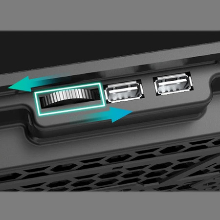 Podkładka chłodząca do Laptopa LED 15-18" regulacja chłodzenia cicha, czarna