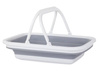 Folding silicone shopping basket with handles