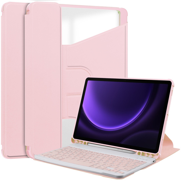 Etui 360 z klawiaturą do Samsung Galaxy Tab S9 / S10 FE 10.9 na Rysik / Samsung Galaxy Tab S10 - ochronne