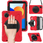 Etui pancerne Shockproof z uchwytem do Xiaomi Redmi Pad SE 8.7 2024 / Redmi Pad SE 8.7, czerwone - ochronne