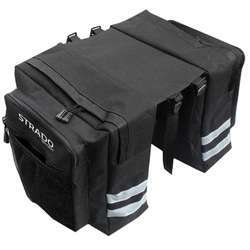 Wodoodporna torba rowerowa duża 8 kieszeni na bagażnik sakwa 18L, czarna