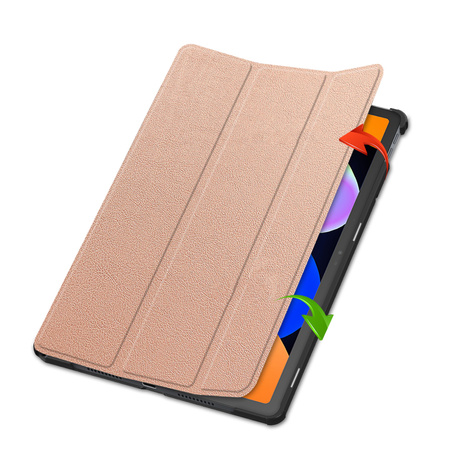 Puzdro Smart na Lenovo Idea Tab 11 2025 s klapkou, zlaté - ochranné so stojanom