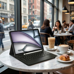 Etui z klawiaturą touchpad do iPad Air 11 M4 2026/ Air 11 M3 2025/ Air 11 M2 2024, gen. 8/ 7/ 6, czarne