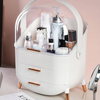 Casket organizer trunk for cosmetics jewelry (White)