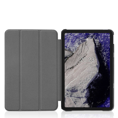 Puzdro Smart Case na Nokia T20, čierne - ochranné so stojanom, prístup k portom a tlačidlám