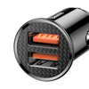Baseus Circular inteligentna ładowarka samochodowa 2x USB QC3.0 Quick Charge 3.0 Scp Afc 30W
