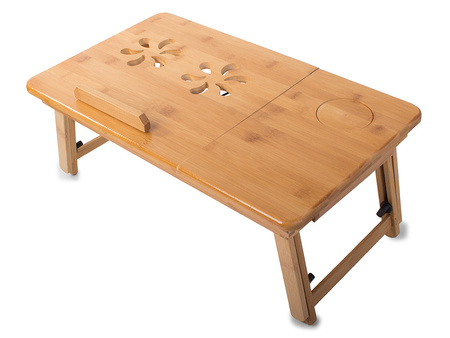 Bamboo laptop table for bed, stand