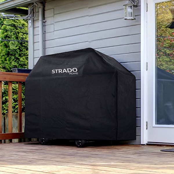 Pokrowiec na grill 170x60x117 cm wodoodporny ochrona UV czarny