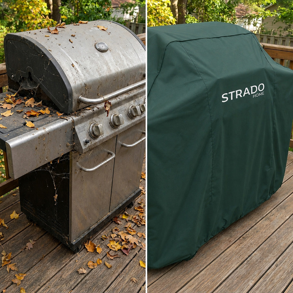Pokrowiec na grill 170x60x117 cm wodoodporny ochrona UV zielony