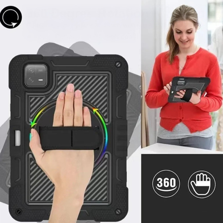 Etui Armor do Xiaomi Pad 7 Pad 7 Pro 11.2 pancerne / 7 Pro, czarne - ochronne z podstawką